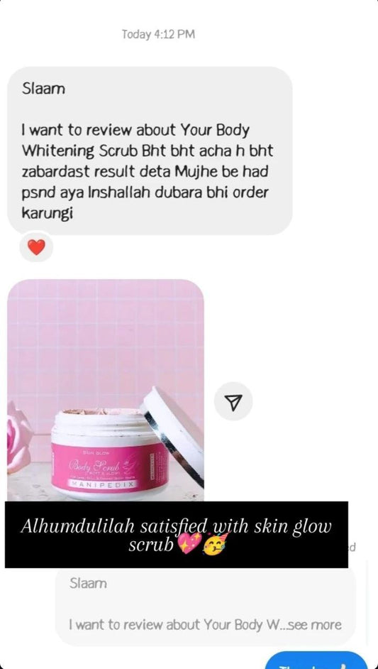 Body whitening scrub By its skin glow