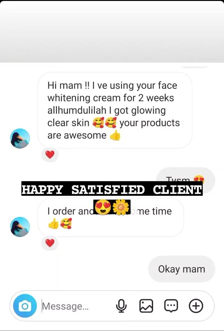 Body whitening combo  (scrub + cream) by its skin glow